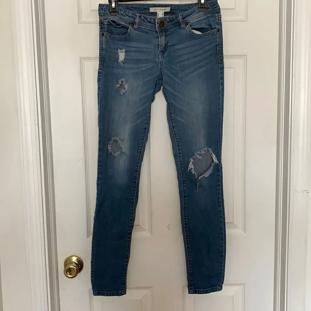 Life in Progress Distressed Jeans Blue Size 26